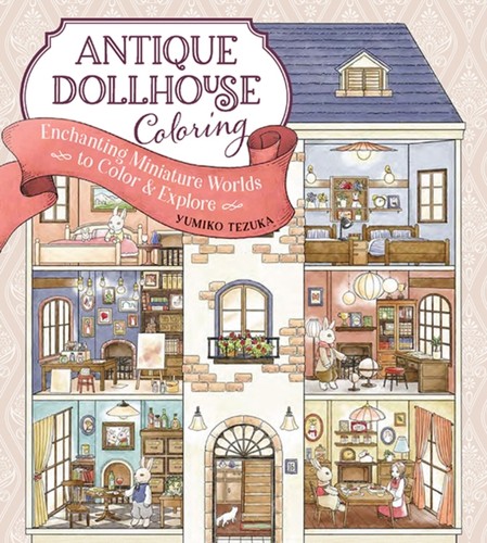 Antique dollhouse coloring - antique,