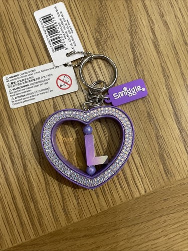 Smiggle purple heart keyring - l,