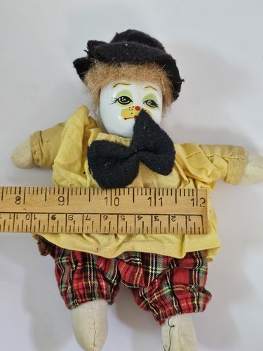 Vintage porcelain face clown - vintage,