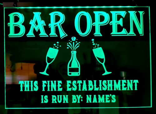 Personalised bar sign light - bar,