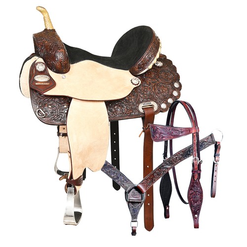 Hilason hand tooled - hilason, leather