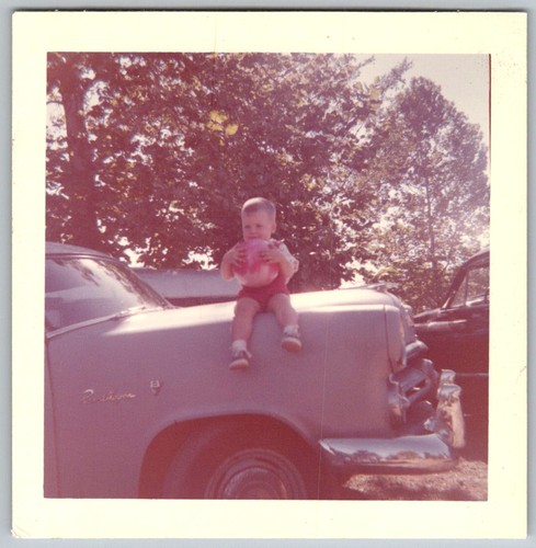 Vtg color snapshot baby boy - color,