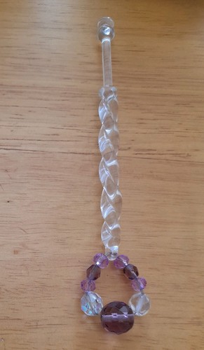 Glass lace bobbin clear - glass,