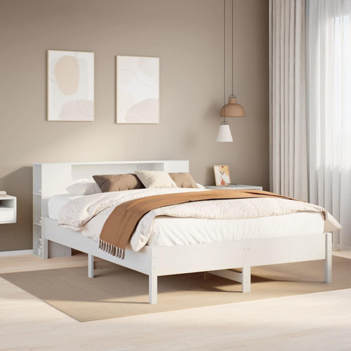 Bookcase bed white solid - bed,