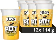Pot Noodle Original Curry King Pot Noodle Instant Vegetarian Snack (114g x 12)