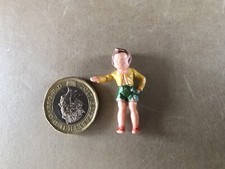 Vintage Small Plastic Boy Doll 1.25" 3.2cms Tall