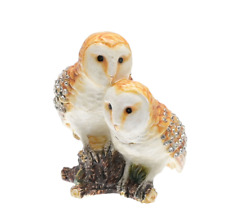 Trinket Box By Juliana  Barn Owl Pair