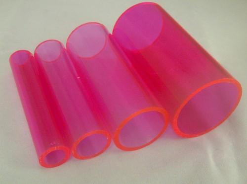 Acrylic red pink fluorescent - red,