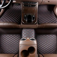 Car Floor Mats 5Pcs Universal Quality Leather Waterproof Auto Foot Pad Protector