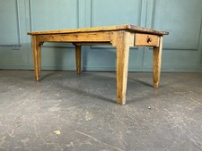 Large Table 2 Plank Top Farmhouse Rustic Antique Fruitwood Pear