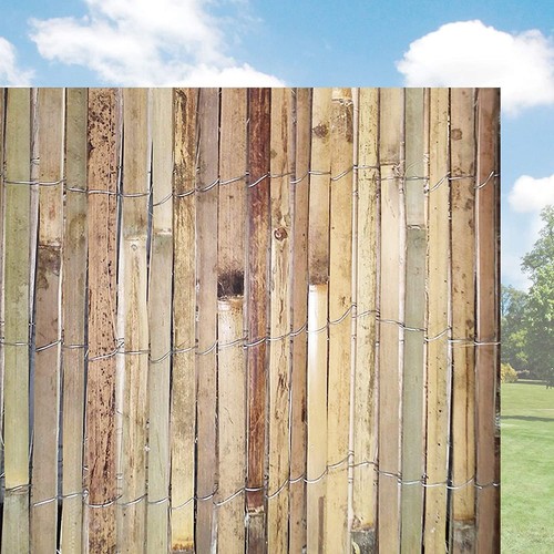 Bamboo slatted fence 4m - bamboo,