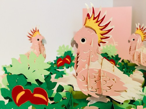 Origami pop cards - cards, metallic