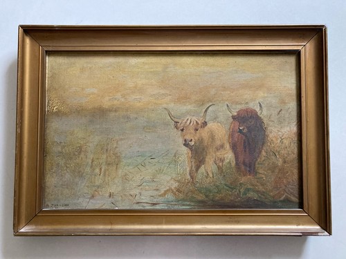 Antique oil painting - antique,