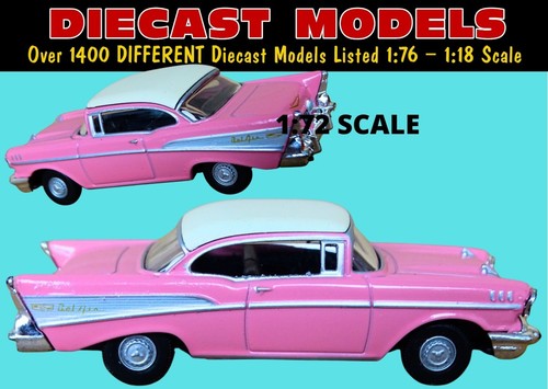 Pink white 1957 chevrolet - pink, &