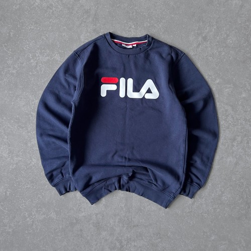 Fila navy logo crewneck - logo,