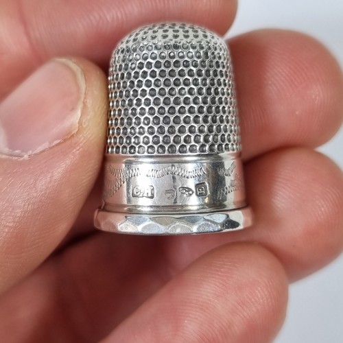 Antique solid silver - solid, thimble