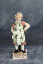 Antique Volkstedt Rudolstadt Porcelain Girl In Apron