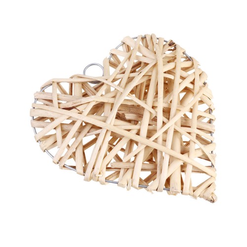 Pcs wicker hearts hanging - pcs,