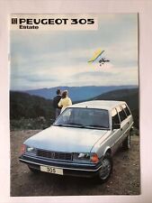 Peugeot 305 Estate Petrol & Diesel Brochure '83 & '84 Peugeot Talbot Price List