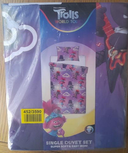 Trolls single duvet - single,