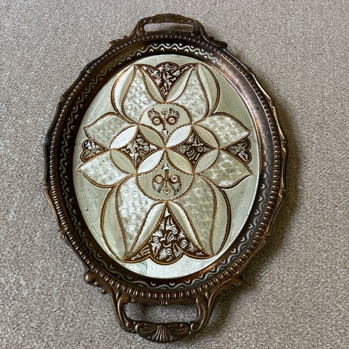Vintage turkish copper etched - vintage,