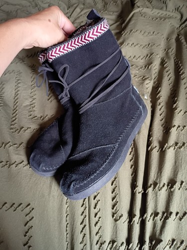 Toms women black suede - black,