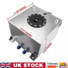 20L 5 Gallon Aluminum Fuel Surge Tank NP Sensor Fuel Cell With Cap Foam Inside