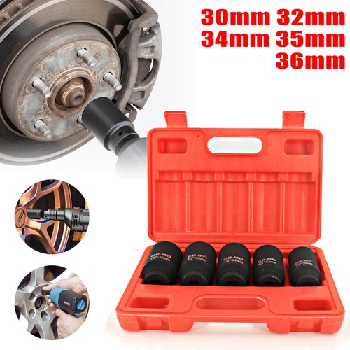 5pcs deep impact socket - deep, 1/2"