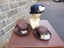 Collection including vintage weave JACOLL hat with a Bermona hat and 1 other