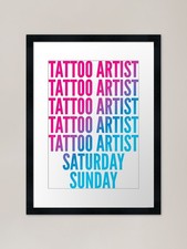 Tattoo artist work week for