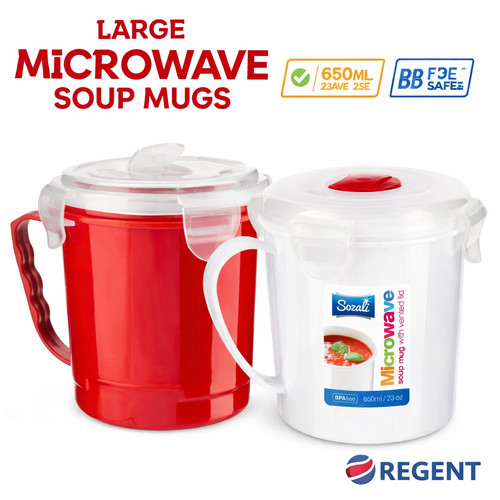 Plastic soup mug - plastic, 650ml