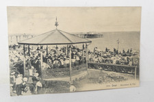 Deal Bandstand And Pier Edwardian Seaside Concert Postcard Brass Band Scene