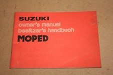 NOS 1977 SUZUKI MOPED OWNERS MANUAL