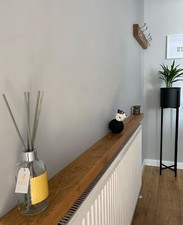 Hand Crafted RUSTIC SOLID OAK  RADIATOR SHELF COVER BEAM WITH BRACKETS