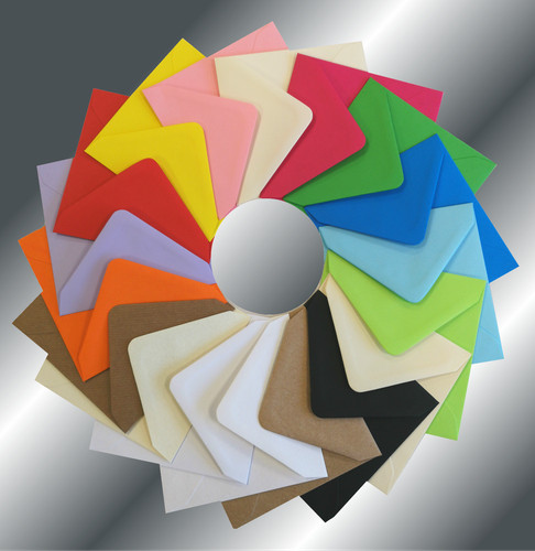 Square coloured envelopes - 6",
