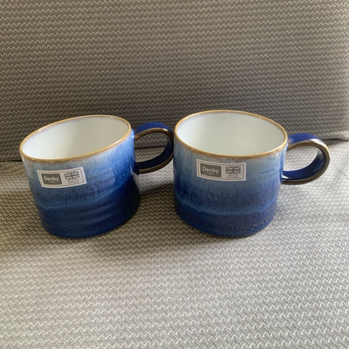 Denby blue haze - haze, mugs