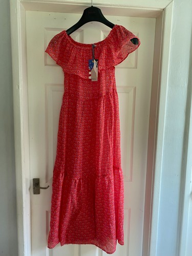 Joules fern red midi dress - fern,