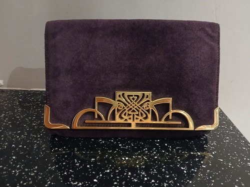 Biba vintage purple suede art - vintage,