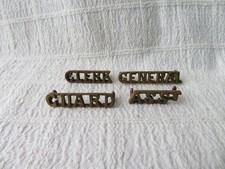 4 x OLD RAILWAY, METAL SCRIPT