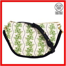 Cath Kidston Cross Body Belt Bag Shoulder Small Floral Green Canvas Cotton CP90