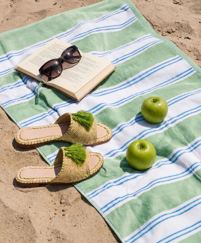 Handmade moroccan raffia slide - handmade,