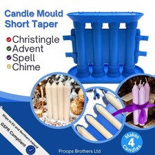 Proops Candle Mould, Short Tapered/Christingle/Advent/Christmas/Spell. S7892