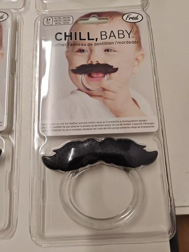 Teether mustache fred - mustache,