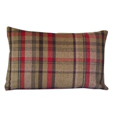 Tartan Check XL Rectangular Cushion Red & Green. Double Sided. 23x15" (58x38cm)