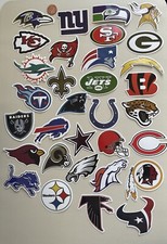 NFL Stickers - American Football Team Logo Badge New