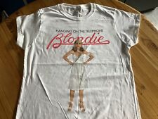 BLONDIE Hanging on Telephone Lady Fit T-Shirt. White, Size XL Debbie Harry Punk