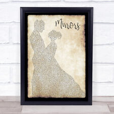 Mirrors Man Lady Dancing Song Lyric Print