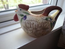 Country Olive Hand Painted Chicken/Rooster Jug