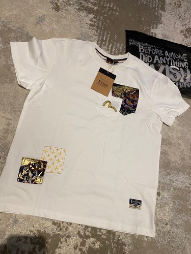 Evisu mens white tshirt gold - evisu,
