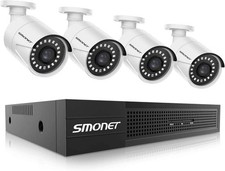 SMONET 8CH Expandable CCTV Camera System – 4x 1080P PoE Camera
